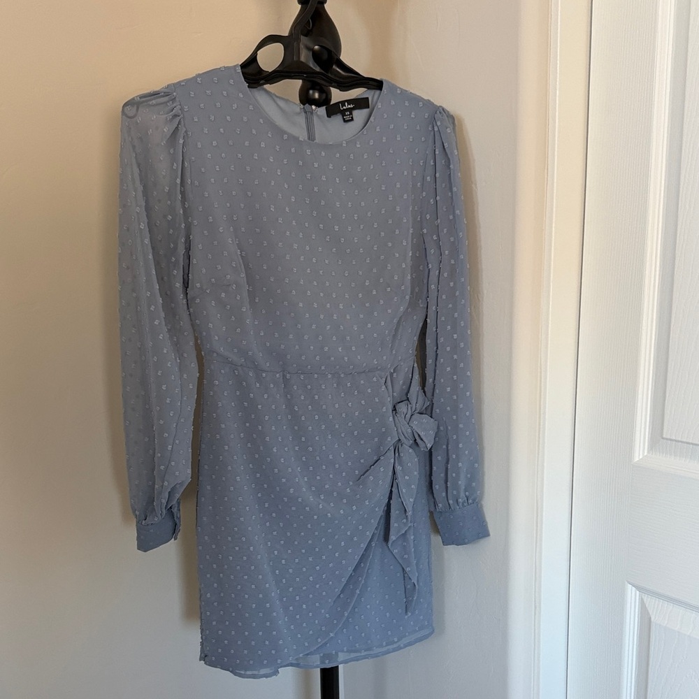 Lulu's Light Blue Long Sleeve Dress